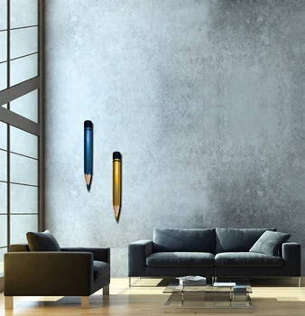 

Decorative Wooden Colored Pencil - 1 pcs (75 cm x 8 cm x 4) - hand-made - Blue