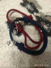 Uds \ Set de acero inoxidable pulsera de pareja un par de imán mano hombres y mujeres regalo amistad encantos cuerda joyería