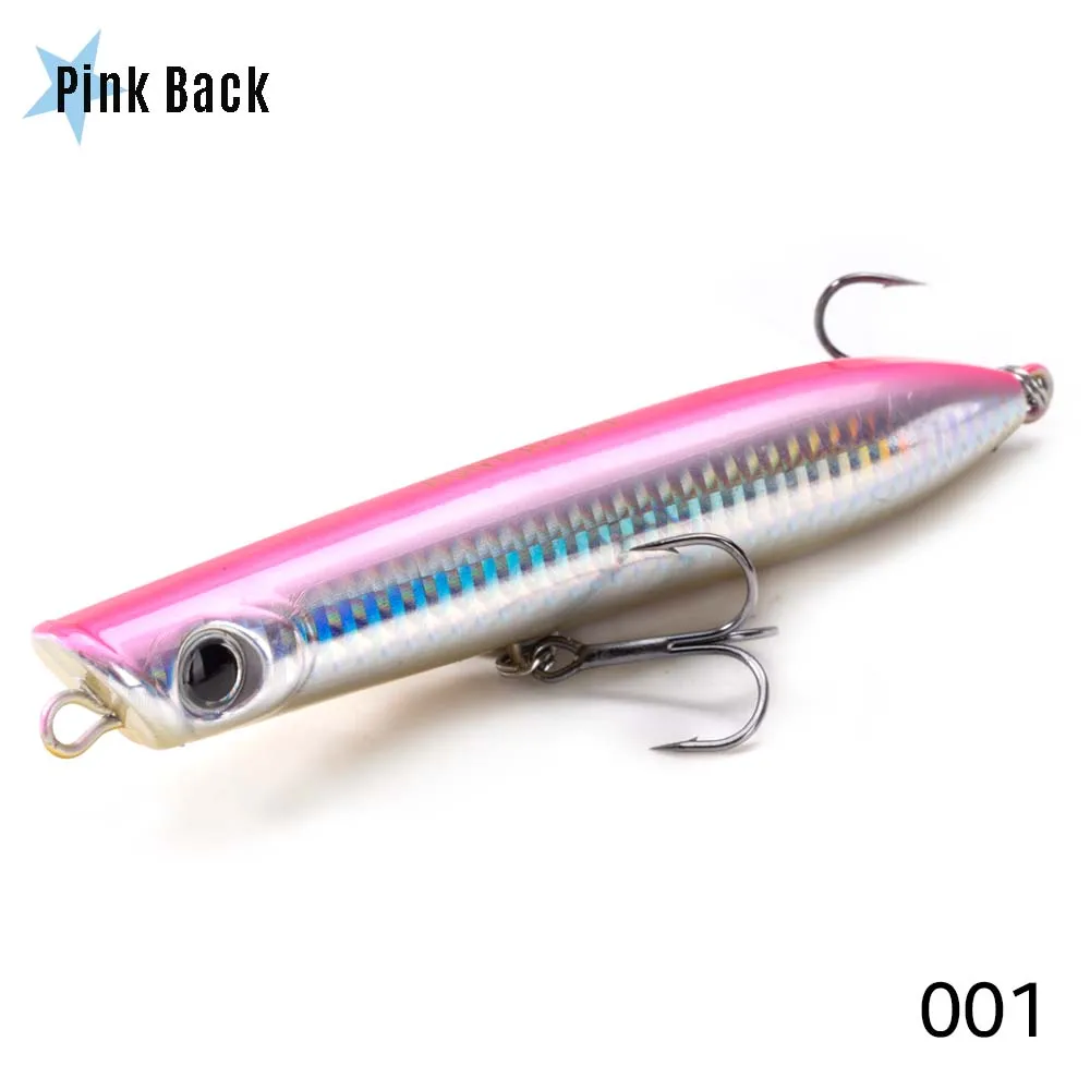 Mary Popperhunthouse 130mm 30g Popper Lure - Versatile Topwater Wobbler  For Bass & Tuna