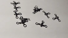 20 piezas giratorio de 3 vías para pesca con conector de peces, señuelo para anzuelo, accesorios de aparejos