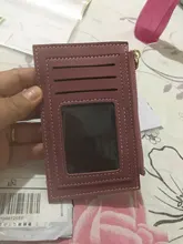 Tarjetero de PU con cremallera para hombre y mujer, tarjetero de Color puro con cremallera para tarjetas de identificación, Tarjeta De Nombre, regalo de vacaciones