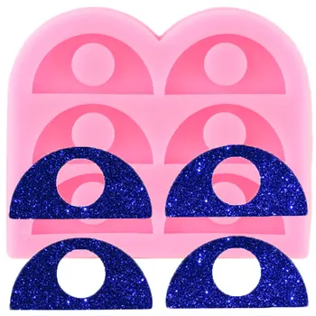 

Shiny DIY Handmade Epoxy and Resin Craft Mould Silicone Straw Topper Molds Keychains Jewelry Polymer Clay Moulds
