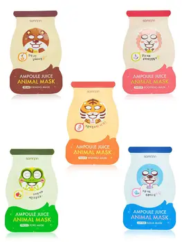 

Set ампульных masks scinic ampoule juice animal mask (Tiger, sheep, bear, otter, frog)