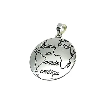 

Pendant 925 sterling silver m 25mm. I WANT TO WORLD WITH YOU [AA7892GR] -Customizable-RECORDING INCLUDED IN THE PRICE