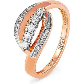 

Kabarovsky ring with 15 diamonds in red gold