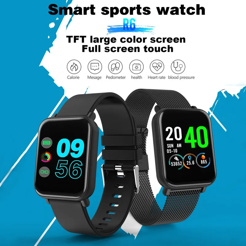 

R6 Smart Bracelet Blood Oxygen Monitoring Sleep Heart Rate Monitoring Waterproof for Watch Smart men women Bluetooth 4.0 reloj