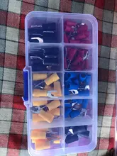 Kit de Terminal de anillo (102 Uds. 10 tipos RV) Juego de conector de engarce eléctrico con caja, cable de cobre aislado cable Pin End Butt