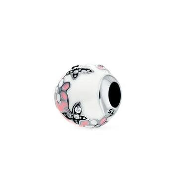

Silver Pendant-charm with cubic zirconia and enamel sunlight sample 925