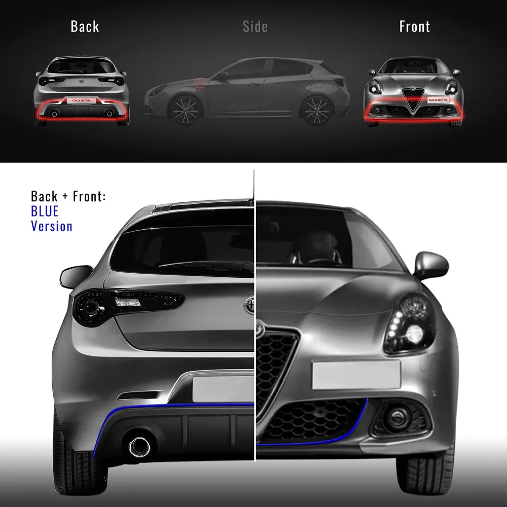 Profilo Adesivo для плотины Paraurti Anteriore+ Posteriore Alfa Giulietta - Название цвета: Синий