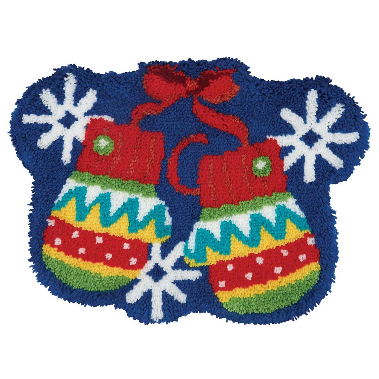 Latch Hook Rug Mittens Wall Tapestry Diy Carpet Rug Preprinted Canvas