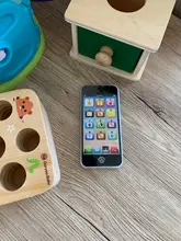 Juguetes de teléfono móvil con LED bebé chico aprender inglés teléfono móvil juguete de la música del Teléfono