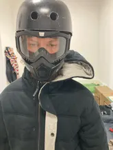 Detachable-Goggle Helmet-Mask Motorcycle-Glasses Ski-Bike Open-Face Uv-Protection 