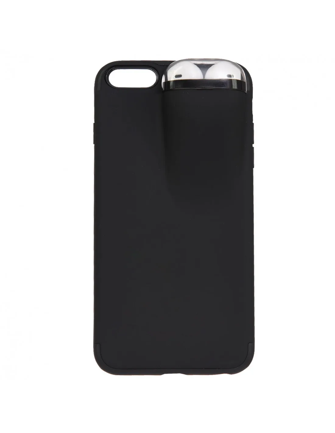 Black headphone Holder case for iPhone 8 Plus