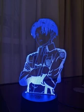 Table-Lamp Light Cool Ackerman-Figure Night-Light Titan Attack Acrylic Home-Room-Decor