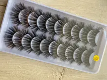 Pestañas 3D de visón, maquillaje, pestañas postizas largas naturales, extensión de pestañas llamativas, pestañas postizas hechas a mano, 10 pares