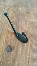 Coat Hooks Wall-Mounted 20-Screws Retro Black/gold Hardware for Hat Dual-Prong Hanger