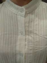 Blouses Shirts Spring Casual Tops Long-Sleeve Foxmertor Women 100%Cotton Pocket Blusas