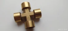 Pipe-Fitting Brass Male-Thread 4-Way-Connector Adapter-Coupling Copper Cross 1/2-3/8-