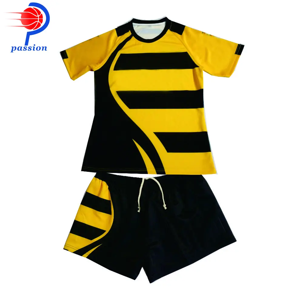MOQ 5 Sets $47 Each Service Men's Sublimation Customizable Team Set Rugby Jersey Rugby Uniforms