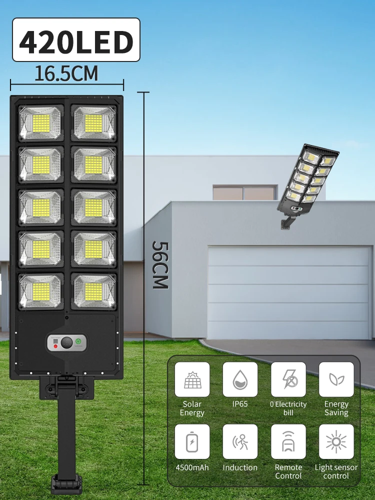 solar light bulb Super Bright Solar LED Light Outdoor Solar Lamp Motion Sensor Solar Garden Street Light 504LEDs Remote Control Yard Wall Lights solar hanging lanterns Solar Lamps