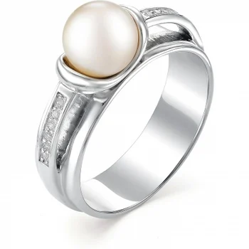 

Alcor ring with pearls and cubic zirconia