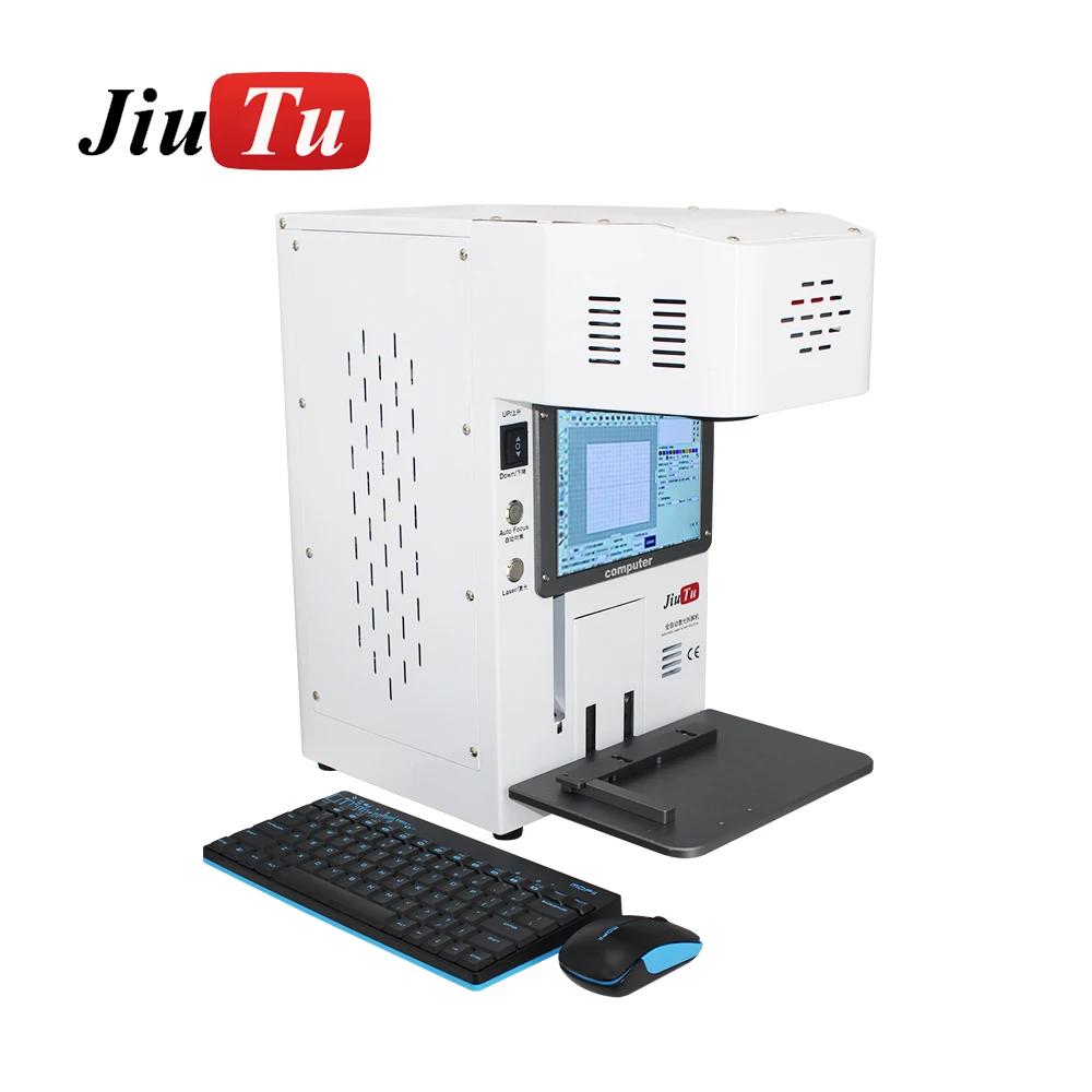 20W Fiber Laser Machine For iPhone Battery Rear Cover Bezel Frame Separator Remover Built in Fume Extractor