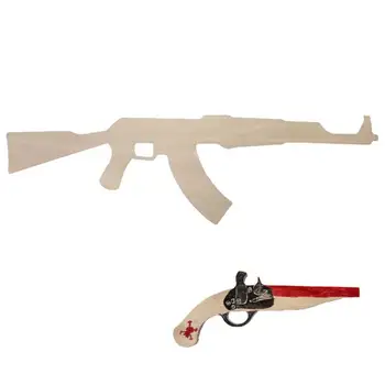 

DENIX, wood coloring silhouette, 60cm, wooden assault rifle for crafts