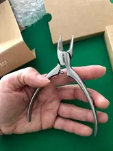 MR.GREEN-cortauñas superafilada de acero inoxidable, alta calidad, para cutículas, uñas postizas, pedicura