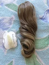 Hair-Clip Ponytails Blonde Natural-Extension Synthetic Women Wavy Long for 14inches