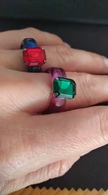 Si ME Ins estética de resina transparente de cristal acrílico coreano geométrico Irregular plaza de anillos para las mujeres joyería de moda