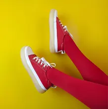 Student Shoes Flat-Bottom Trend-Color Genuine-Leather Women Lace-Up Girl Casual Matching