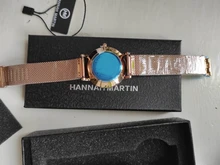 Japón Movimiento de Cuarzo de Alta Calidad 36mm hannah Martin Mujeres de Malla de Acero Inoxidable de Oro Rosa Damas Impermeable Reloj Dropshipping