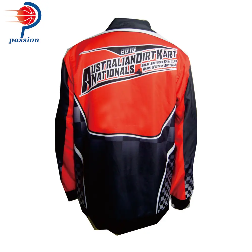 MOQ 5pcs $38 each Waterproof Fully Invisible Zipper-Up Crew Racing Jackets with Designs