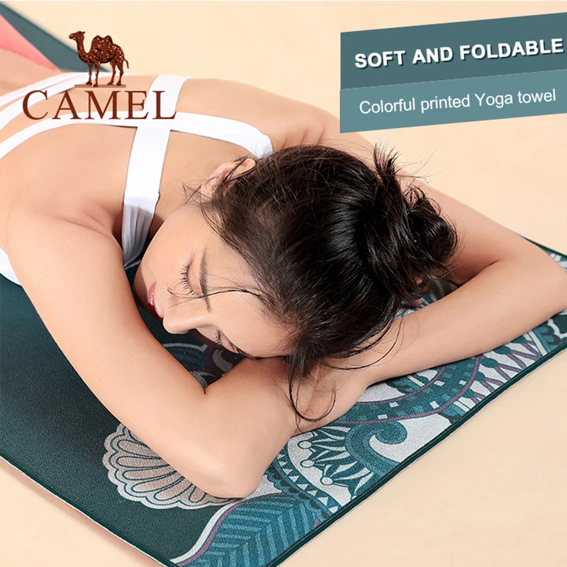 Женское полотенце для йоги Camel нескользящее машинная стирка одеяло фитнеса