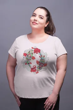 

Angemiel Wear Piscean White Women Cotton Large Size T-Shirt