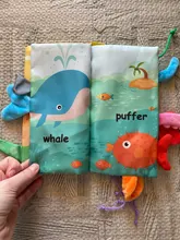 Libro de tela suave para bebés, juguete educativo Montessori para niños de 0 a 12 meses