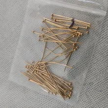 22 25 30mm 316 de acero inoxidable de oro bola plateada alfileres de cabeza fabricación de joyería 24-Calibre 50 unids/lote