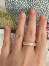 Huitan-anillos de promesa de amor para mujer, joyería de boda, cristal cuadrado pavimentado, circonita, anillo de compromiso de boda elegante, nuevo