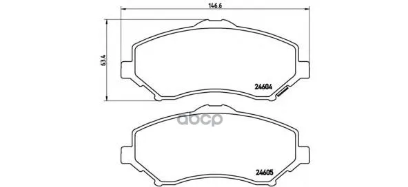 Колодки Тормозные Дисковые Передн Grand Voyager Iv, Journey Brembo арт. P11022