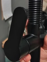 Quyanre-grúa filtrada para cocina, grifo con filtro de agua de rotación 360, mezclador de fregadero de tres vías, color negro mate