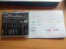 12 doble línea contorno Color arte pluma marcador pluma esquema marcador rotulador fluorescente Scrapbook bala diario cartel tarjeta Grafiti de manualidades