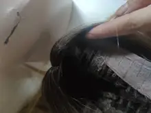 GEMMA-pelucas de cabello largo ondulado para mujeres negras, pelo sintético de parte media, para fiesta diaria, Cosplay, resistente al calor