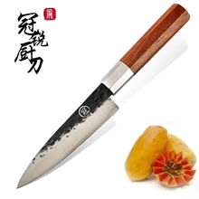 Нож повара ручной работы 5,6 дюймов из высокоуглеродистой стали 4cr13, японские кухонные ножи, кованые инструменты для дома, рождественские