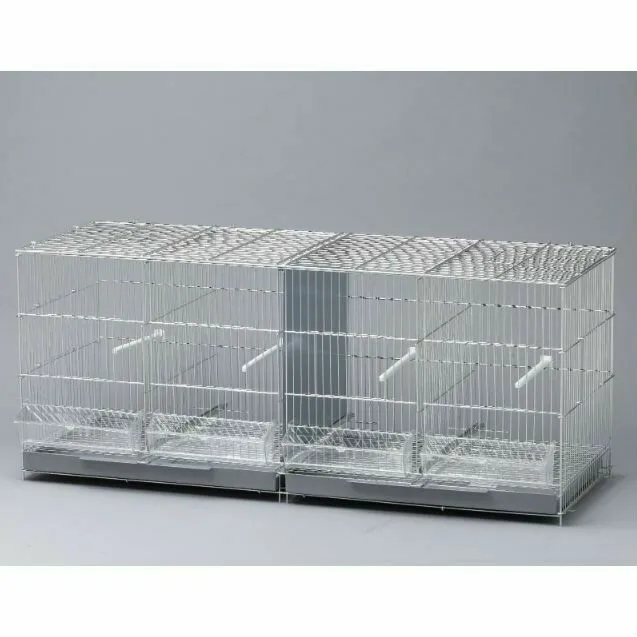 Jaula para Pajaros de cria de 1 metro Canarios Periquitos, 100x34.5x4 La estructura de la jaula está completamente un resistente y metal y cuenta con cuatro compartimentos y