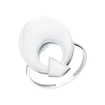 

Silver ring with ceramics and enamel sunlight sample 925