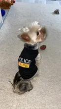 Traje de policía para Cosplay de perros y gatos, chaleco elástico negro, camiseta de cachorro, accesorios, ropa, disfraces