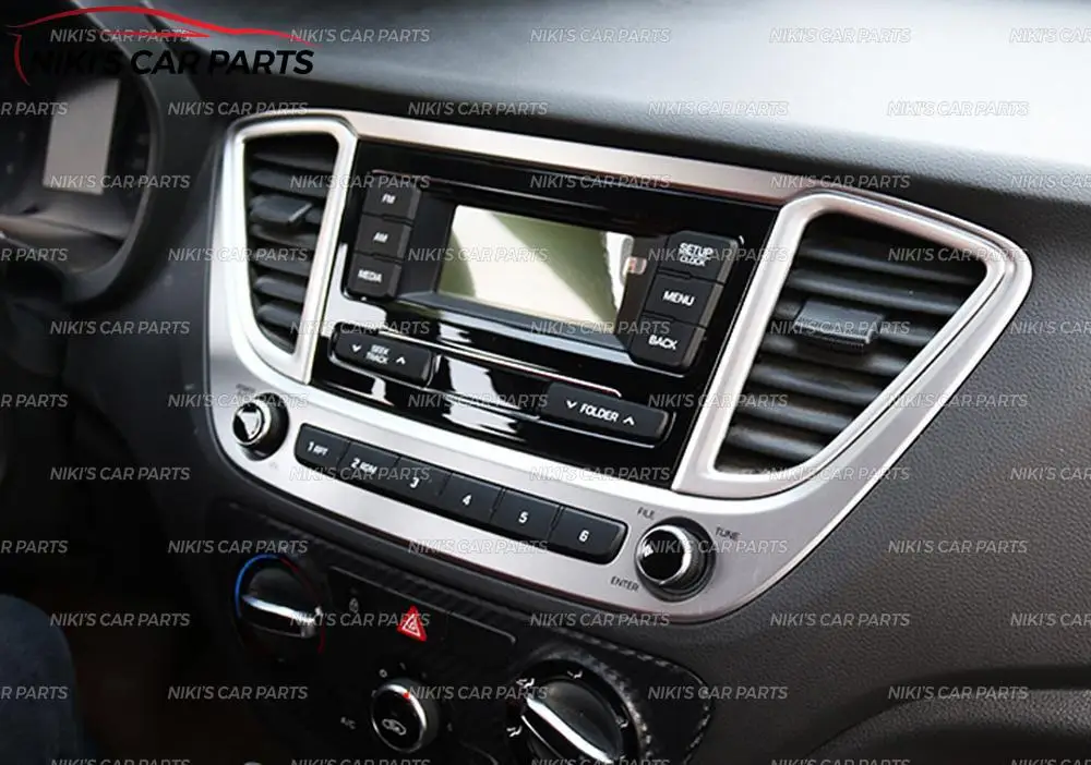 Накладка с центральным вентиляционным отверстием для hyundai Accent/Solaris- ABC пластик 1 комплект/2 шт. формовочные украшения для стайлинга автомобилей