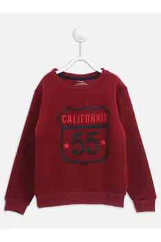 

Burgundy Winter Male Child Sweatshirt