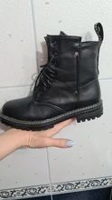AIYUQI-Botas cortas de cuero genuino para mujer, botines de lana cálidos y antideslizantes, para estudiantes, para invierno, 2021