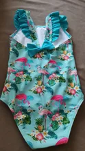 Traje de baño de 2 a 12 años para niñas pequeñas, novedad del 2021 en bañadores para niñas pequeñas, ropa de baño para niñas con dibujo de flamenco, wear-ST246 de playa para niños de una pieza